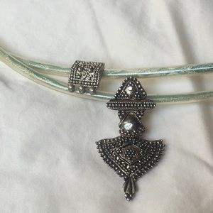 Oxidised silver mismatched earrings